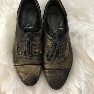 AGL gold and black oxfords 6